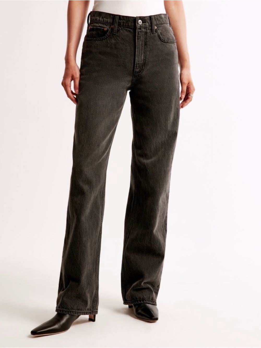 A&F Curve Love Loose Jean (Black)
